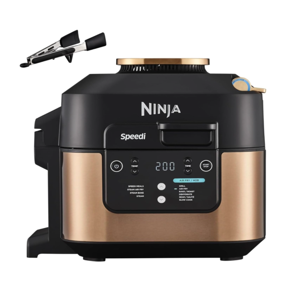 Ninja Speedi 10-en-1 Cuiseur rapide, Air Fryer, Friteuse à air et Multicuiseur, 5.7L, Repas pour 4 en 15 minutes, Vapeur, Gril, Cuire au four, Rôtir, Saisir, Mijoter et plus, Gris Sel de Mer,