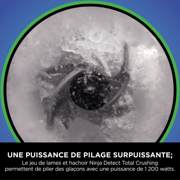 Blender intelligent Ninja Detect Pro 1200 W, cuve de 2 L (capacité maximale de 1900 ml), puissant blender pour smoothies, hachage de légumes