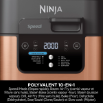 Ninja Speedi 10-en-1 Cuiseur rapide, Air Fryer, Friteuse à air et Multicuiseur, 5.7L, Repas pour 4 en 15 minutes, Vapeur, Gril, Cuire au four, Rôtir, Saisir, Mijoter et plus, Gris Sel de Mer,