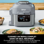 Ninja Speedi 10-en-1 Cuiseur rapide, Air Fryer, Friteuse à air et Multicuiseur, 5.7L, Repas pour 4 en 15 minutes, Vapeur, Gril, Cuire au four, Rôtir, Saisir, Mijoter et plus, Gris Sel de Mer,
