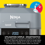 Ninja Speedi 10-en-1 Cuiseur rapide, Air Fryer, Friteuse à air et Multicuiseur, 5.7L, Repas pour 4 en 15 minutes, Vapeur, Gril, Cuire au four, Rôtir, Saisir, Mijoter et plus, Gris Sel de Mer,