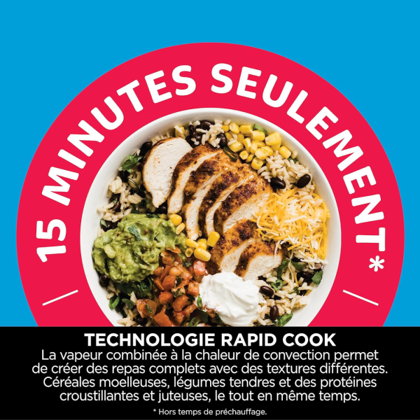 Ninja Speedi 10-en-1 Cuiseur rapide, Air Fryer, Friteuse à air et Multicuiseur, 5.7L, Repas pour 4 en 15 minutes, Vapeur, Gril, Cuire au four, Rôtir, Saisir, Mijoter et plus, Gris Sel de Mer,