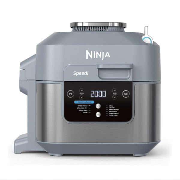 Ninja Speedi 10-en-1 Cuiseur rapide, Air Fryer, Friteuse à air et Multicuiseur, 5.7L, Repas pour 4 en 15 minutes, Vapeur, Gril, Cuire au four, Rôtir, Saisir, Mijoter et plus, Gris Sel de Mer,