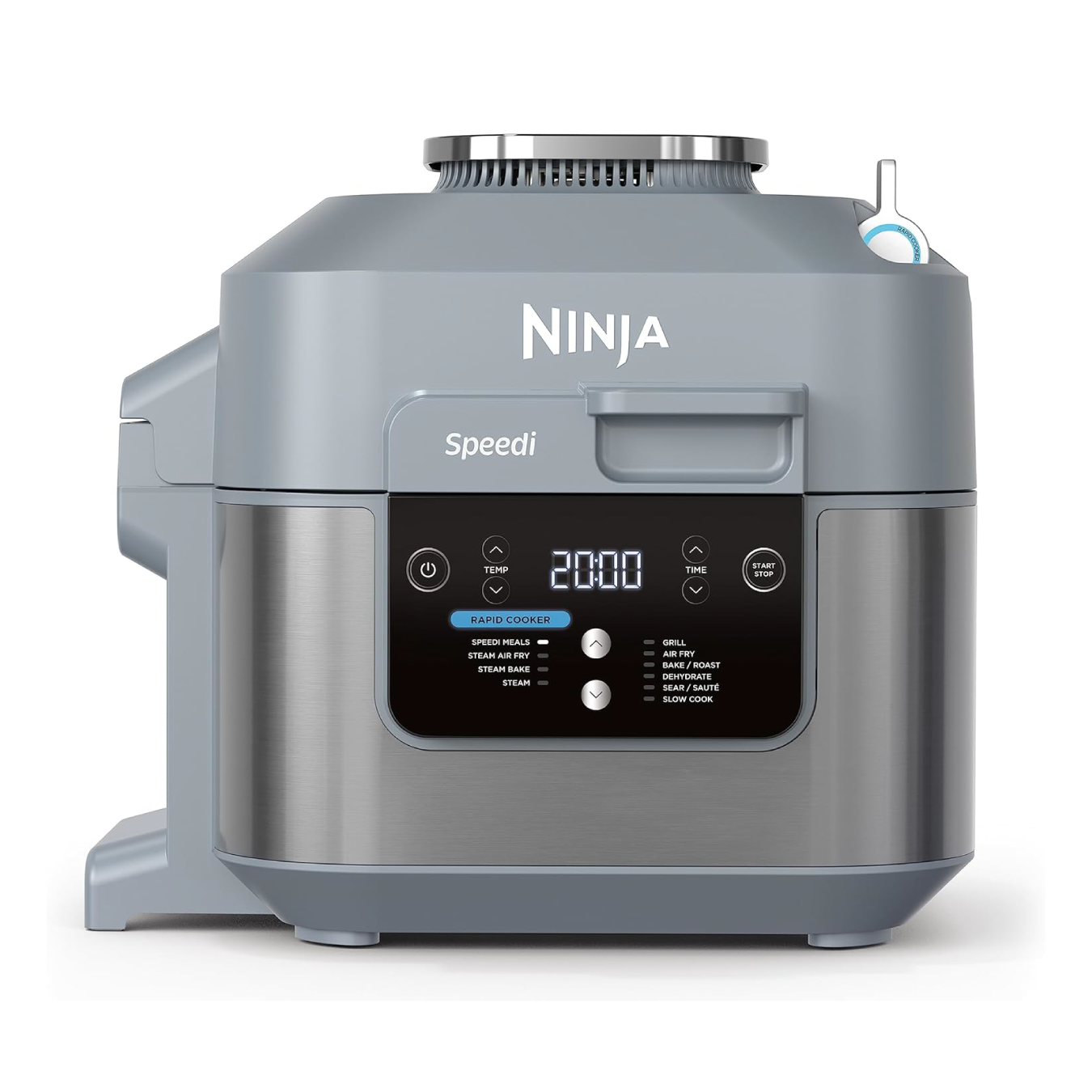 Ninja Speedi 10-en-1 Cuiseur rapide, Air Fryer, Friteuse à air et Multicuiseur, 5.7L, Repas pour 4 en 15 minutes, Vapeur, Gril, Cuire au four, Rôtir, Saisir, Mijoter et plus, Gris Sel de Mer,