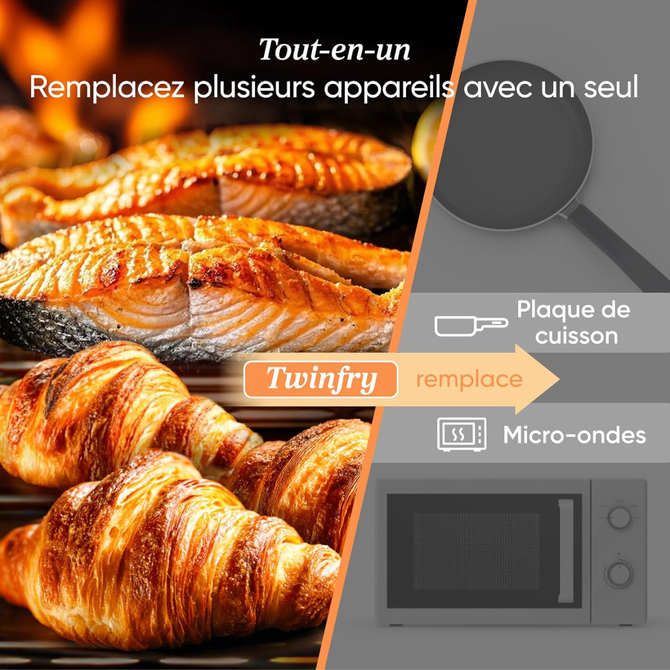 Friteuse à air COSORI Twinfry 10L, friteuse sans huile 5 en 1, double zone de cuisson avec séparateur amovible, double résistance, grande capacité, cuisson optimale, 40 °C à 240 °C, contrôle intelligent via application 18 Friteuse à air COSORI Twinfry 10L, friteuse sans huile 5 en 1, double zone de cuisson avec séparateur amovible, double résistance, grande capacité, cuisson optimale, 40 °C à 240 °C, contrôle intelligent via application – Image 18