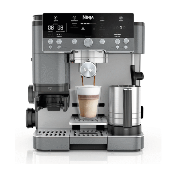 Machine Espresso Ninja Luxe Café Premier Cyber Space avec gourde isotherme bleue